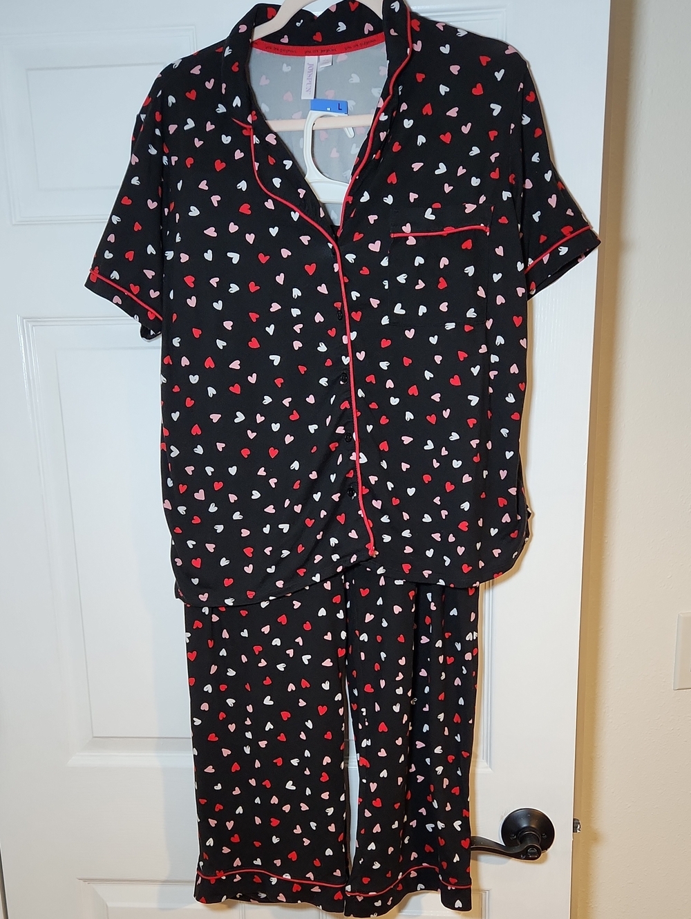 Heart-Print Pajama Set Large/Xlarge
